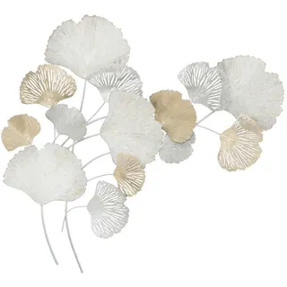 Wanddeko , Weiß, Goldfarben , Metall , 85.5x113x10 cm , Bilder & Rahmen, Wanddeko