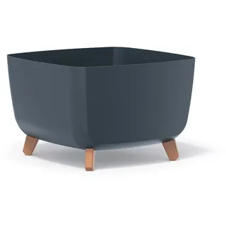 Tymar Blumentopf ecking mit Füßen Übertopf mit Beinen Blumenkübel außen innen (Anthrazit; 24x24 cm)