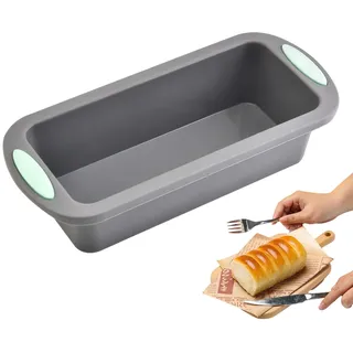 TYFYH Brotbackform Silikon Rechteckig Silikon Backform Kastenform Kuchen Antihaft-Silikonbackform Kastenform Brotbackformen Kastenbackform für Kuchen & Brote (27,8 x 12 x 6,2cm) (hellgrau)