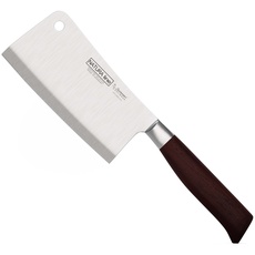 Burgvogel Solingen Natura Line, Chinesisches Kochmesser Holzgriff, rot satiniert, geschmiedet, 15 cm, sehr scharfes Hackmesser rostfrei, Made in Germany, braun rot, 6510.906.15.0