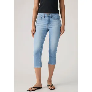 Caprijeans LEVI'S "311 SHAPING SKN CAPRI", Damen, Gr. 28, N-Gr, up and away, Denim/Jeans, Obermaterial: 80% Baumwolle, 19% Polyester, 1% Elasthan, Jeans Caprijeans, Topseller