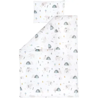 Julius Zöllner Kinderbettwäsche 100% Baumwolle, Standard 100 by OEKO-TEX, made in Germany, Gr. 100x135 + 40x60 cm, Mountain Bear