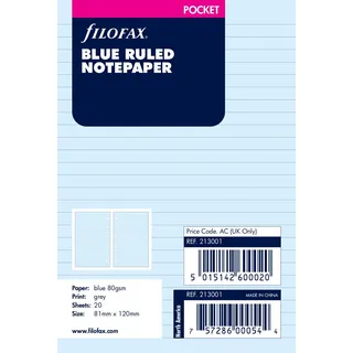 Filofax 213001 Pocket Notizpapier, liniert, blau