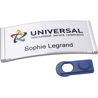 badgepoint Namensschild, 34 mm, metallfarben