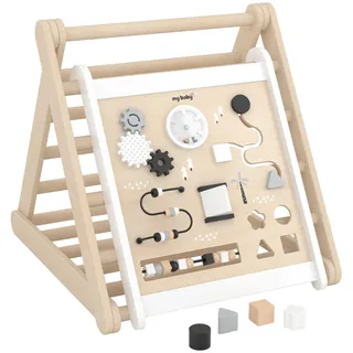 My Baby Lou Motorikspiel , Naturfarben, Schwarz, Weiß , Holz, Kunststoff , Buche , Sperrholz , 62.2x54.7x52.2 cm , Fsc, EN 71 , transportierbar , Spielzeug, Holzspielzeug