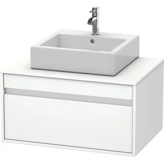 Duravit Ketho Konsolenwaschtischunterbau wandhängend, 800x426x550 mm, 1 Auszug,für Aufsatzbecken mittig, KT669401818, Farbe: Weiß Matt Dekor
