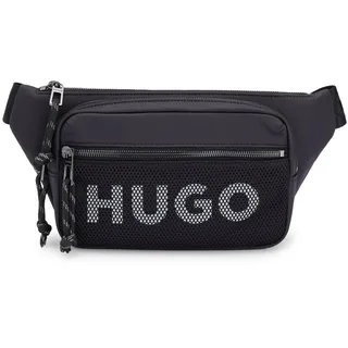 Hugo Herren Hans Bumbag Gürteltasche mit kontrastfarbenem Logo und Mesh-Overlay