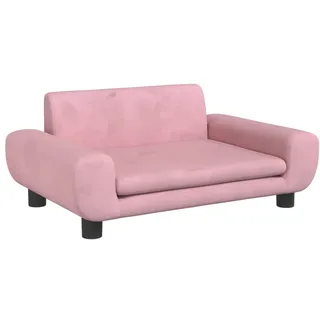 vidaXL Hundebett Rosa 70x45x33 cm Samt - Rosa
