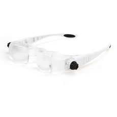 Lupenbrille Stirnband Lupe 1.5X bis 3.8X Head Mount Fernsehbrille Lupe 270-450mm Brennweite einstellbar Kopfbandlupe für Hobby, Lesen, Nähen, Handwerk, Juweliere, Repair & ältere Menschen