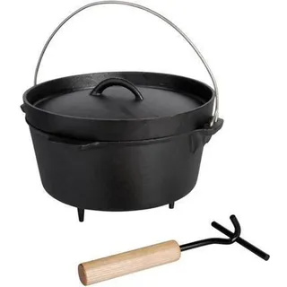 Esschert Design Dutch Oven 10 Zoll Gusseisen schwarz
