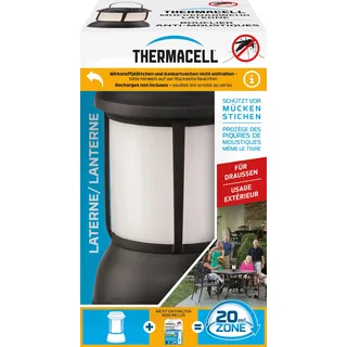 Thermacell Mückenabwehr Laterne ohne Wirkstoffplättchen, innovatives Mückenschutz Standgerät in modernem Design, für Garten, Terrasse und Camping mit Umgebungsbeleuchtung