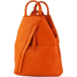 modamoda de - T180 - Damen Rucksack Tasche aus ital. Leder, Farbe:Orange