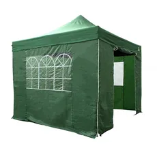 All Seasons Gazebos 3x3m vollständig wasserdichtes Faltpavillon mit 4 Seitenteilen - Grün