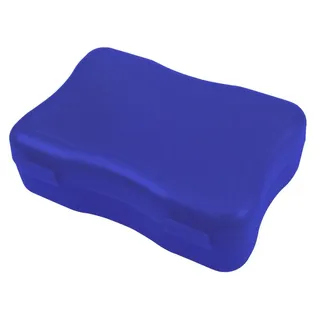 Brotdose "Wave" klein - BPA-freie Lunchbox mit Klickverschluss - Nachhaltige Pausenbox Germany für Kinder in Schule & Kindergarten - trend-blau PP - Blau