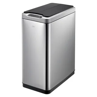 EKO - Phantom Sensor Abfalleimer 20+20 Liter - Stainless steel Plastic - Matt Edelstahl, Schwarz - Silber