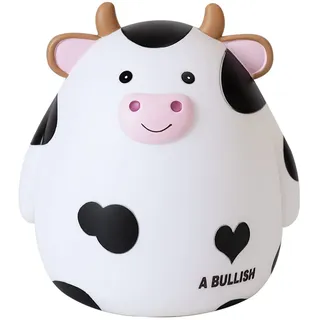 Kuh Sparschwein, Kawaii Münzschwein Hohe Kapazität Sparschwein Geschenk, Spardose Kinder Geschenk, Passend für Jungen Mädchen Zimmer Dekoration Geburtstagsgeschenk (weiß)