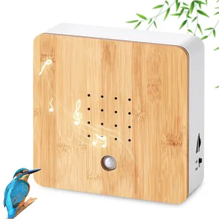 Vogelgezwitscher Box, Naturgeräusche Box Mit Timer, Vogelgezwitscher Bewegungsmelder Vogelzwitschern, 1 Styles Und 2 Tonspuren Bewegungsmelder Mit Wandhalterung Für Toilette Spa Und Entspannung