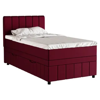 panda möbel Boxspringbett 100 x 200 cm Rot