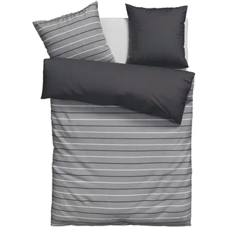 Bruno Banani Bettwäsche »Dana« 2 Stk. tlg. in Gr. 135x200 oder 155x220 cm, 100% Baumwolle, Renforcé, grau