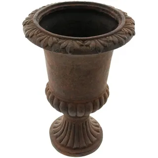 Dekoleidenschaft Pflanzer Amphore in Stein-Optik, 50 cm hoch, antik braun, Pflanztopf, Blumentopf, Pflanzgefäß, Garten-Deko für Draußen