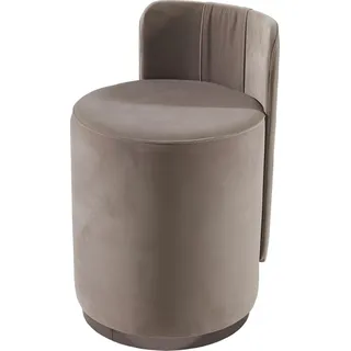 Design Sessel Luxus Ottomane Schminktisch Hocker Runder Polster Stuhl Braun Bank - Braun