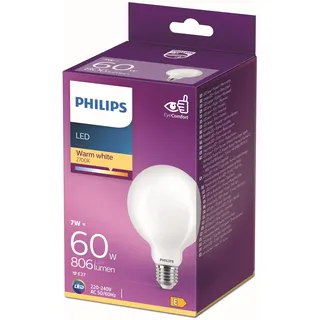Philips LED-Leuchtmittel E27 Globeform 7 W Warmweiß 806 lm 14 x 9,5 cm (H x Ø)