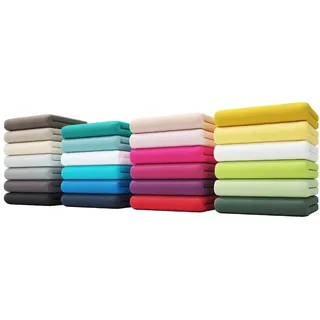 MY HOME Spannbettlaken Microfaser-Jersey 90 x 200 cm blau 2 St.