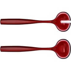 Guzzini - DOLCEVITA, Salatbesteck, aus biobasiertem Material - Rot, 28 cm - 29730165