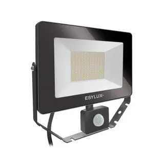Esylux EL10810770 LED-Strahler 50 W, 4000 K, schwarz, Bewegungsmelder BASIC AFL TR 5000 840 MD BK