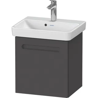Duravit No.1 Waschtischunterbau wandhängend, eine Tür, Anschlag rechts, 440x386x478mm, N14267R49490000, Farbe: Graphit Matt Dekor