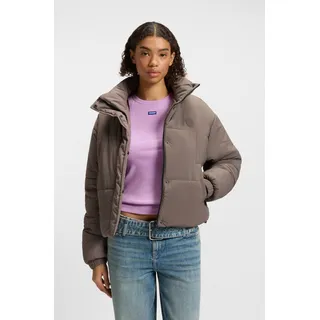 Steppjacke HUGO BLUE "Faren", Damen, Gr. M (38), rust, copper 223, Web, Obermaterial: 100% Polyamid, unifarben, kurz, elastischer Bund, Jacken Steppjacke, Relaxed Fit, mit verstellbarem Saum