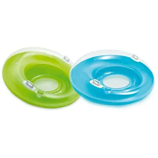 Intex Sit ́N Lounge - Aufblasbarer Schwimmring - Ø 119 cm - Farblich Sortiert - Mit Griff