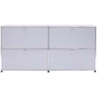 USM Sideboard silber, Designer Prof. Fritz Haller, 74x153x38 cm