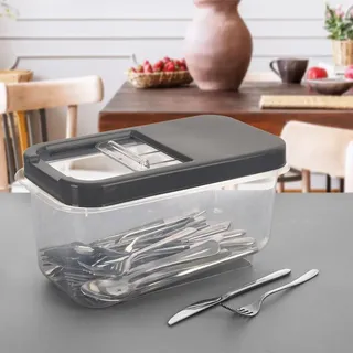 Orion Aufbewahrungsbehälter Aufbewahrungsbox Vorratsdose Kunststoff-Behälter mit Deckel 7,5 L - Transparent