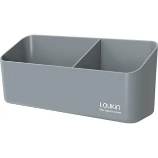 Magnetische selbstklebende Markerhalter, Zubehörbehälter für trocken abwischbar, magnetischer Aufbewahrungsorganisator für Whiteboards, Glas oder Kühlschränke (Grau)