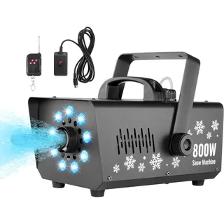 Vevor Schneemaschine, 800 W, Hand-/Hänge-Schneemaschine mit LED-Licht und 1-L-Tank, ferngesteuerte Schneeflockenmaschine, Kunstschneemaschine für den Innenbereich für Weihnachtsfeiern, Schnee Maschine