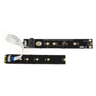 KALEA-INFORMATIQUE Kalea-Informatik. Riser Extender M.2 NGFF B Key für M2 SSDs vom SATA-Typ. Variable Länge 15 oder 20cm.
