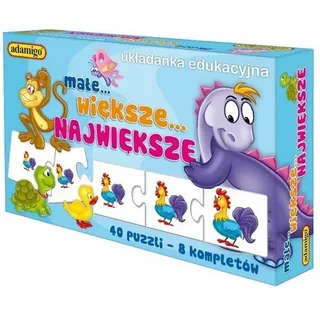 ADAMIGO Lernpuzzle Tiere - klein, größer, am größten 8x5 Teile