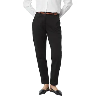 Comma, Chinohose mit Gürtel Schwarz 42