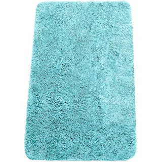 Brandsseller Badezimmerteppich 70x120 cm Badvorleger Badematte Badteppich rechteckig Chenille rutschfest saugstark maschinenwaschbar - Türkis