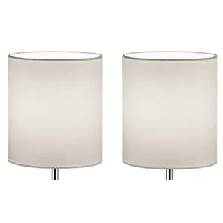 2er-Set Lampenschirm E14 – Zylindrischer Leinen-Textil Ersatzschirm für Stehlampe & Tischlampe – Stoff Lampenschirm Austausch für Wohnzimmer, Schlafzimmer & Büro – Universelles Ersatzteil Lampe