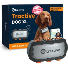 Tractive GPS Tracker Hund - XL Adventure | Extra-robust und bissfest | Bis zu 1 Monat Akku | Marktführer | Weltweite Live-Ortung | Weglaufalarm | Aktivitätstracking & Gesundheitswarnungen