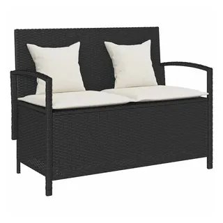 vidaXL Gartenbank 111 x 87 x 56 cm Schwarz/Beige