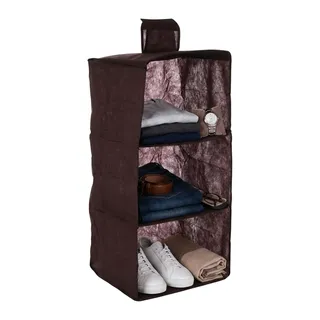 Premier Housewares 3 Abschnitt Kleiderboxen Organizer, braun, Polyester, 28x28x57