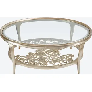 Runder Design Couchtisch Designertisch Wohnzimmer Moderner Beistelltisch Neu - Gold