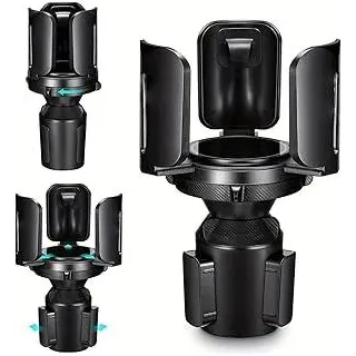 Erweiterbarer Auto Becherhalter, Universal Getränkehalter für große Wasserflaschen & Kaffeetassen, Verstellbarer Becheradapter mit drehbarer Basis, Stabiler Cup Holder für Auto SUV LKW