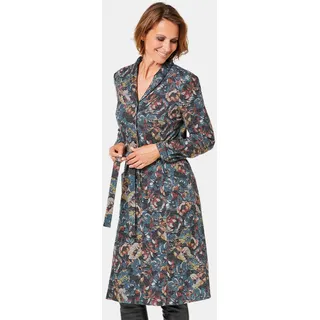 GOLDNER Midikleid Hemdblusenkleid Blau 44
