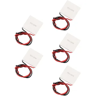 HALJIA 5 Stück TEC1–12705 Thermoelektrisches Kühlermodul Peltier Kühlsystem, 12 V, 45 W, Halbleiter Kühlkörper Thermoelektrischer Kühler Peltierplattenelemente Modul 40x40mm