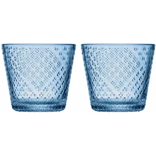 Iittala Tundra Trinkgläser 29 cl Aqua, 2er Set aus Glas, Wassergläser für Wasser, Saft und Cocktails, Design von Oiva Toikka, spülmaschinengeeignet
