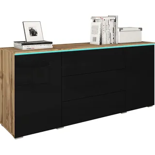 Home Affaire Sideboard 150 x 67,9 x 39,5 cm Braun / Schwarz